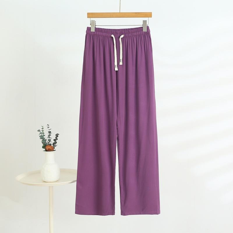 Women's Wide-legged Trousers Summer Versatile Thin Section Loose Dragging High Waisted Outside Wearing Casual Trousers