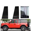 Gloss Black Pillar Posts Fit For Ford Bronco 4-Door 2021 2022 2023 Door Trim Window Decal Cover Stickers