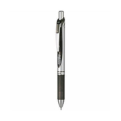 

Pentel Gel Ballpoint Pen Retractable Energel Silver Shaft Black Japan 0.3mm BLN73-A [5 Pieces]