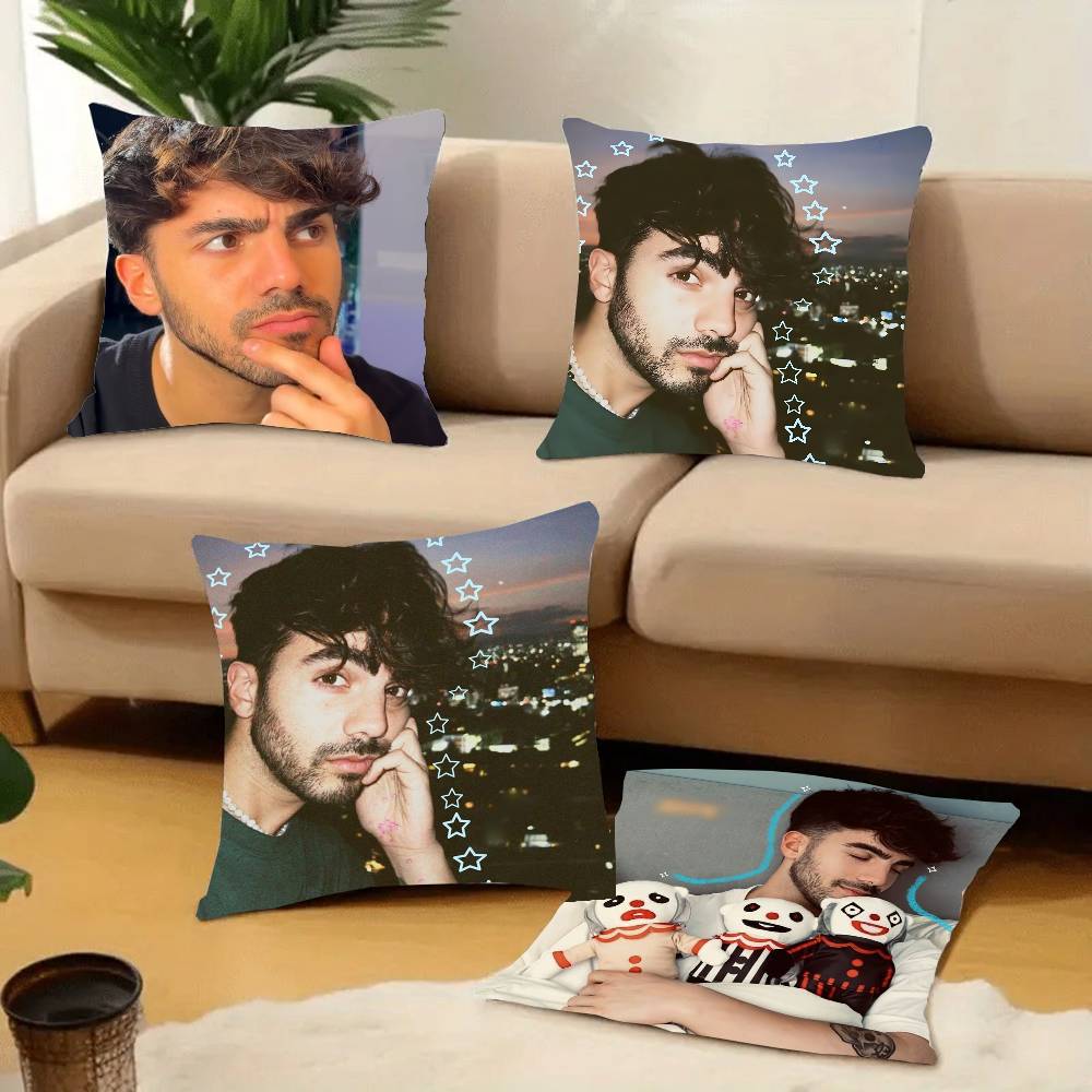 Internet Celebrity Fede V-Vigevani Pillow Case Plush Fabric Soft Pillowcase Double Sided Print Cushion Cover Household Gifts