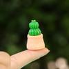 Mini Artificial Cactus Plants in Pot Miniature Potted Green Cactus Figurine for DIY Micro Landscape Fairy Garden Accessories Plant Pots Bonsai Crafts
