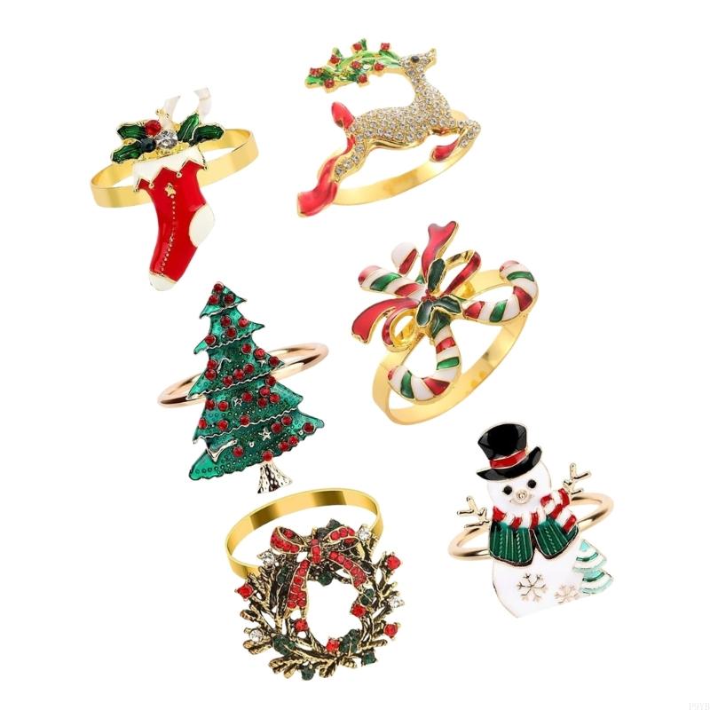 Metal Napkin Holders Christmas Reindeer Table Accessories for Holiday Dinner Party Setting Tableware Decoration P9YB