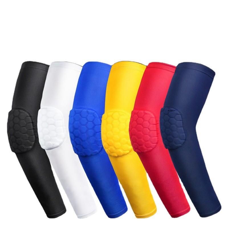 Honeycomb Anti-collision Elbow Protection Outdoor Sports Sleeve-Polyester Sun Protection Unisex Summer Cycling Basketball Arm