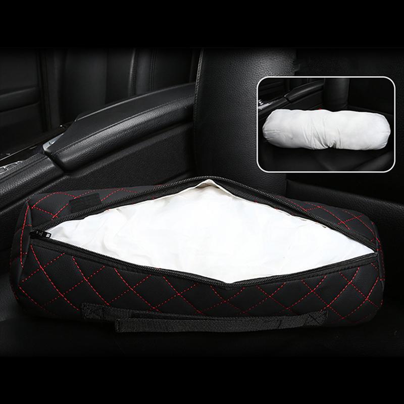 1/2 szt. Skóra imitująca skórę Poduszka pod kark do samochodu Wypełnienie bawełną jedwabną z wyściełanym pokrowcem antyroztoczowym Podpora zagłówka w kształcie okrągłego wałka do samochodu