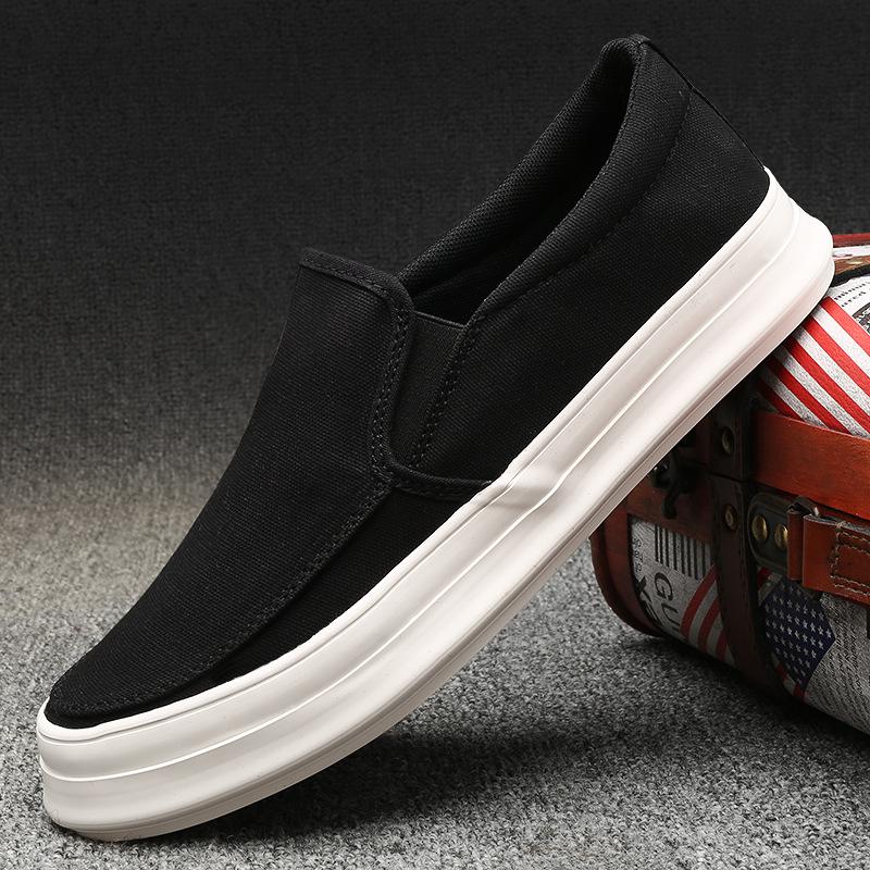 Fashion Autumn Men Casual Canvas Shoes 2025 New Breathable Soft Slip-On Leisure Men Loafer Sneakers Comfort Low-top Sneakers Footwear