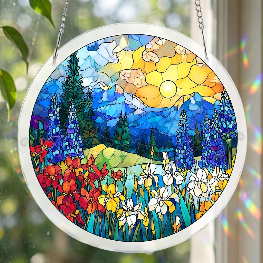 Akrylové puzzle lze zavěsit na dveře, do zahrad, pro vnitřní i venkovní dekoraci. Akrylové puzzle Lapač slunce Závěs na okno