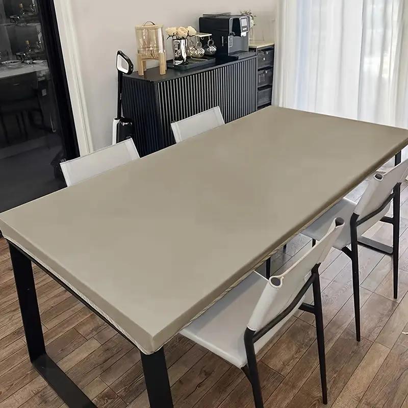 1PC Rectangular artificial leather tablecloth - easy to clean, suitable for dining tables and side tables, home decoration