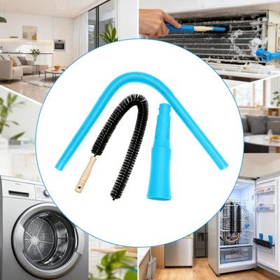 Nástroj na čištění ventilačních kanálů vysavače Ergonomická rukojeť Flexibilní hadice se spirálovým kovovým kartáčem Čisticí příslušenství pro vysavač