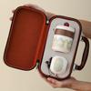 Ceramic Kungfu Tea Set with Canister Porcelain Teaware Portable Travel Tea Set  Business Gifts