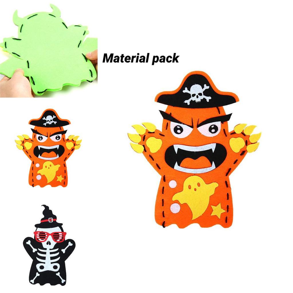 Interaktive Halloween-Marionette Für Kinder Vliesstoff Materialpackung Zum Basteln von Spielzeug