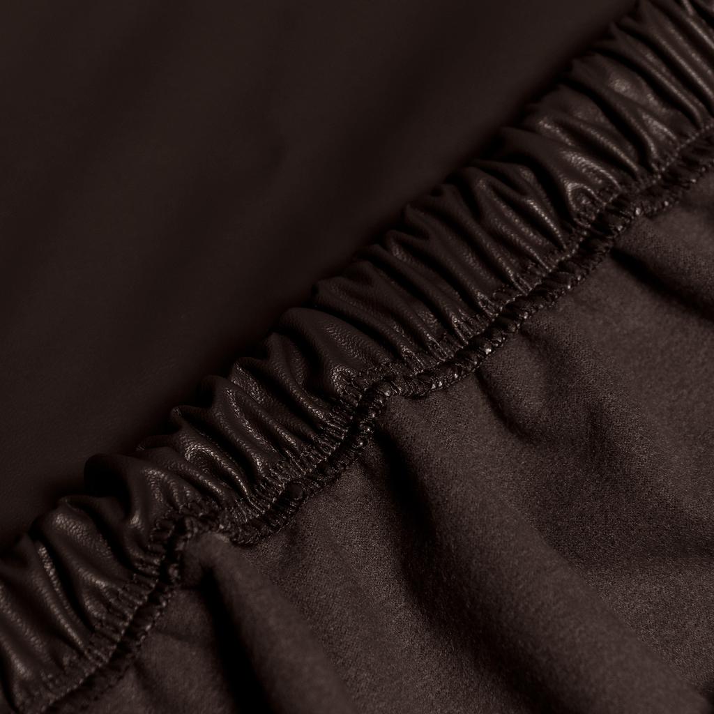 Waterproof PU Leather Dining Chair Covers, Stretch Oilproof Parsons Chair Slipcovers Removable Washable Kitchen Chair Protector for Dining Room