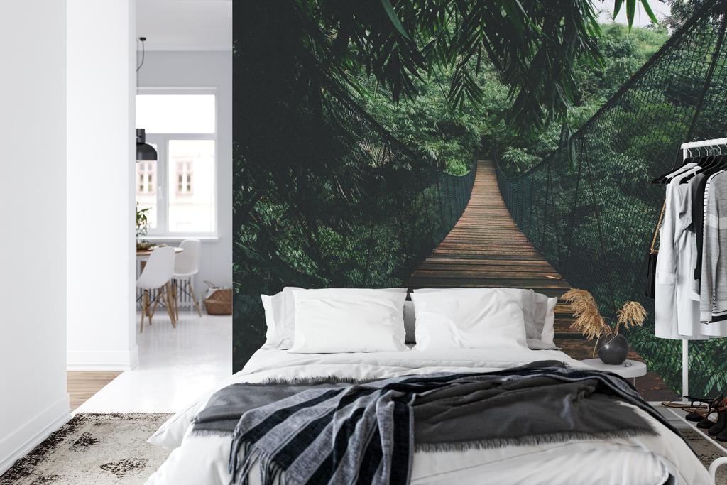Photomural Suspension Bridge In A Forest Washable Fleece 405x270