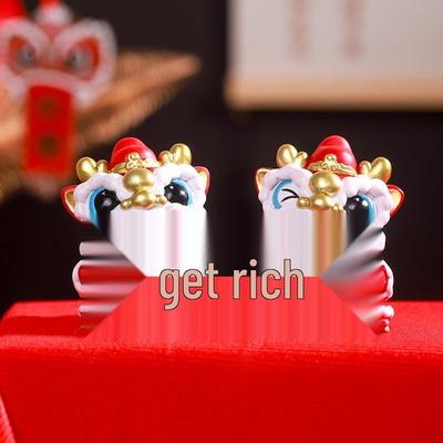 Adorno de Escritorio Souvenir de León Estilo Chino Guochao