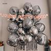 4D Silver Disco Laser Foil Balloon for Party & Nightclub Decor