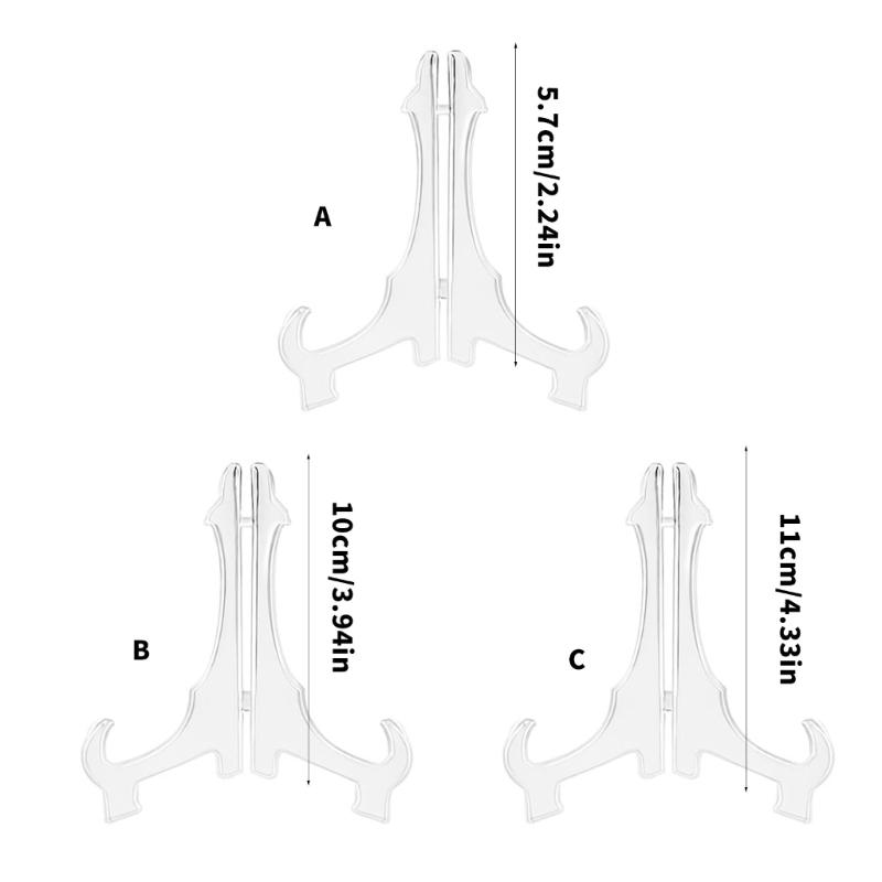 Sturdy ABS Plate Stands Heavy Duty Support for Secure Display of Plates Collectibles Foldable Rack for Compact Storage