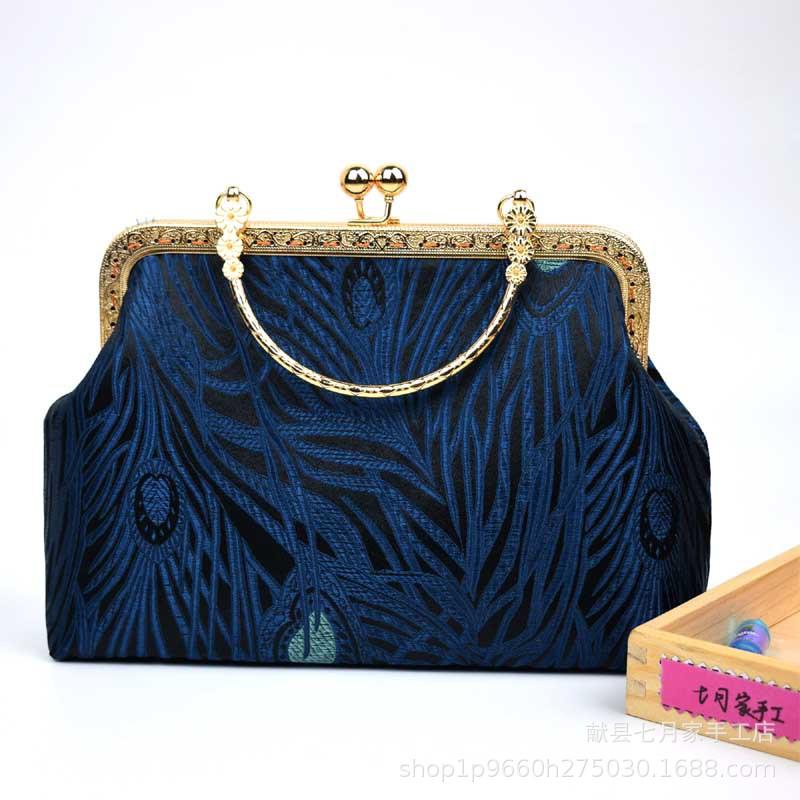 Handgefertigte Stoff Chinesische Goldtasche tragbare Messenger-Kette Schneiden Salon Teambuilding-Klasse Lehrmaterialtasche