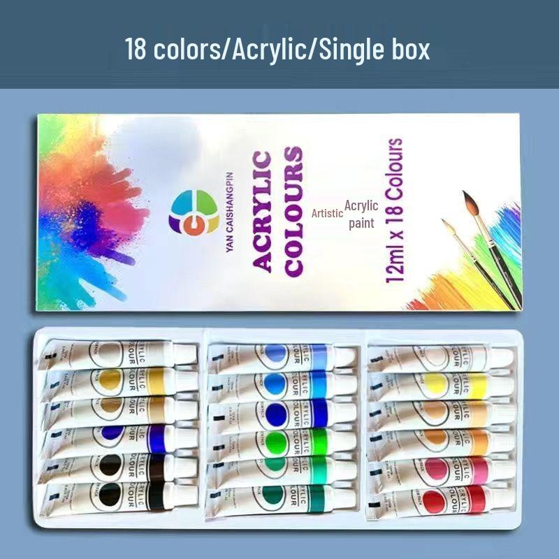 Set Vopsea Acrilică Impermeabilă - Nu se Decolorează, Colecție Completă de Pigmenți