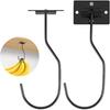 2 Pack Banana Hook, Magnetic Foldable Banana Hanger, Self Adhesive Banana Hook Under Cabinet for Keeping Fruits Fresh and Hanging Kitchen Implements