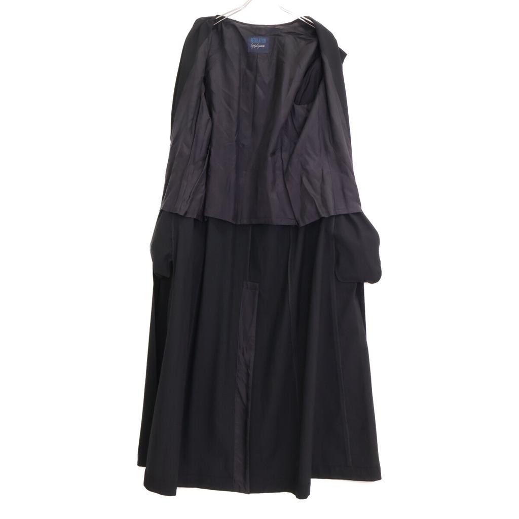 REGULATION Yohji Yamamoto FB-C50-100 GABARDINE R-BASIC COAT coat 2 blackUsed