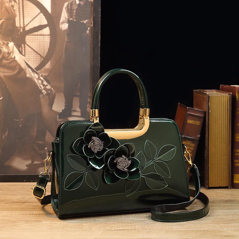 2025 Stylish Patent Leather Shoulder Bags for Women - Modern, Fashionable, Mid-Aged & Mom-Friendly Design