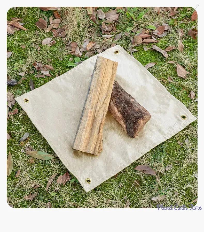 Fireproof Cloth Mat for Camping Stove Outdoor Fire Pit Fiberglass Heat Resistant BBQ Grill Insulation Pad Picnic Grass Protector