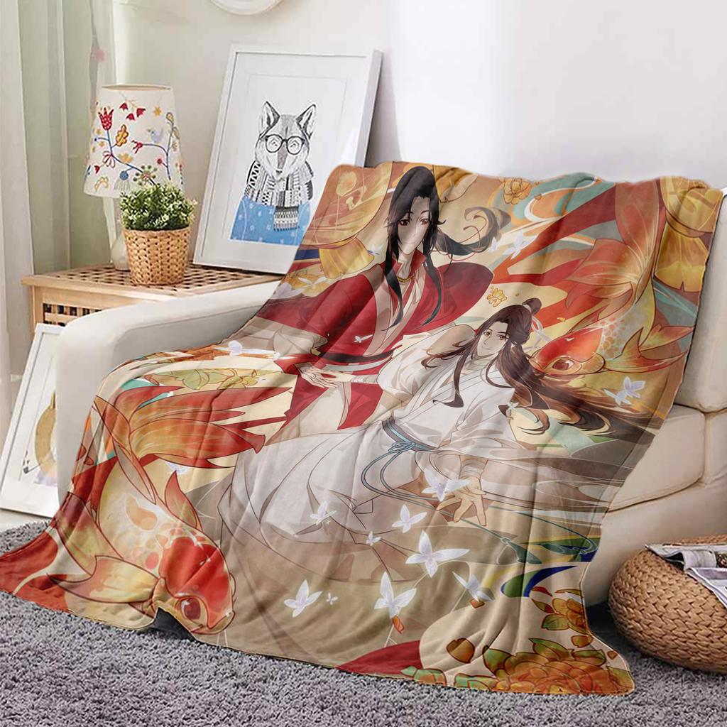 Heaven Official’S Blessing Anime Popular Bl Comics Throw Blanket Sofa Bed Office Nap Blanket Personalized Customized Gifts