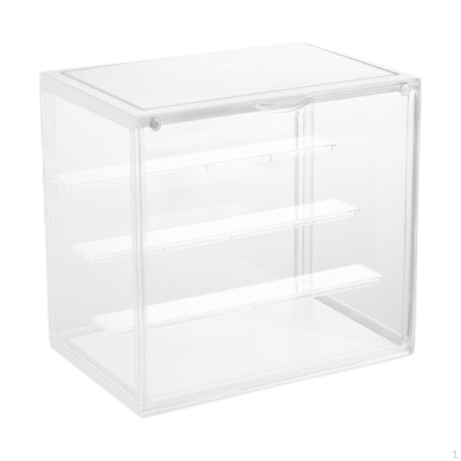 

Acrylic Display Case Clear 3 Layer Box Storage Organizer for білий