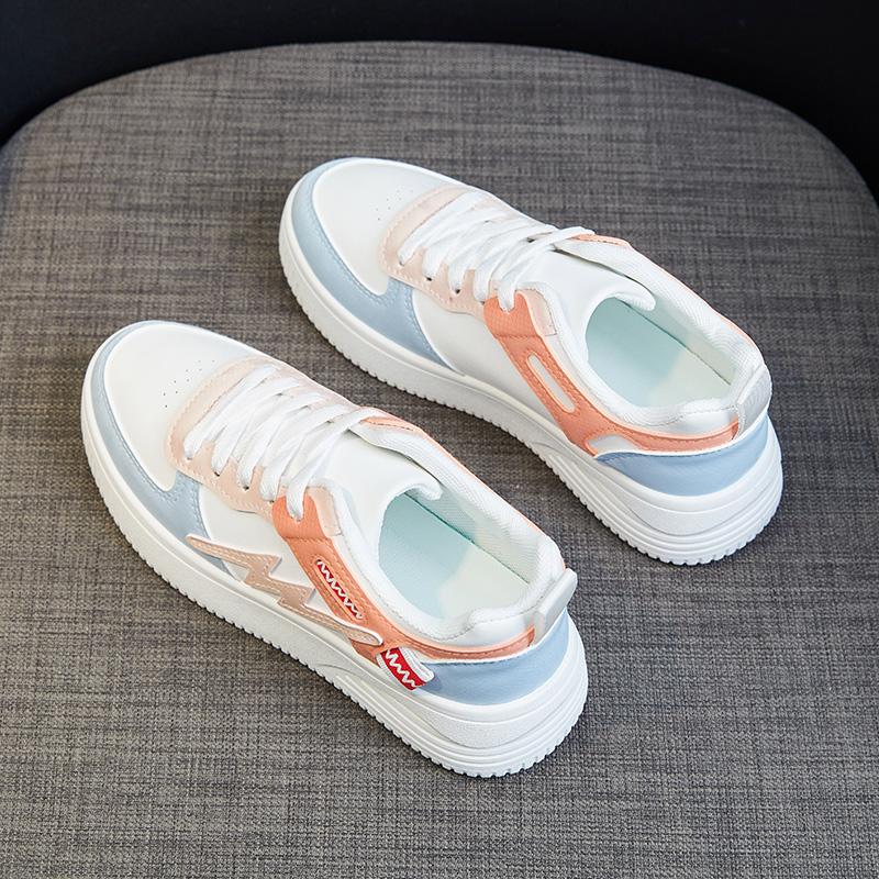 

Новинка 2024 года, лоферы, кроссовки на плоской подошве, женская обувь, дышащие женские повседневные женские удобные кроссовки, сплошные цвета на шнуровке 35 синий