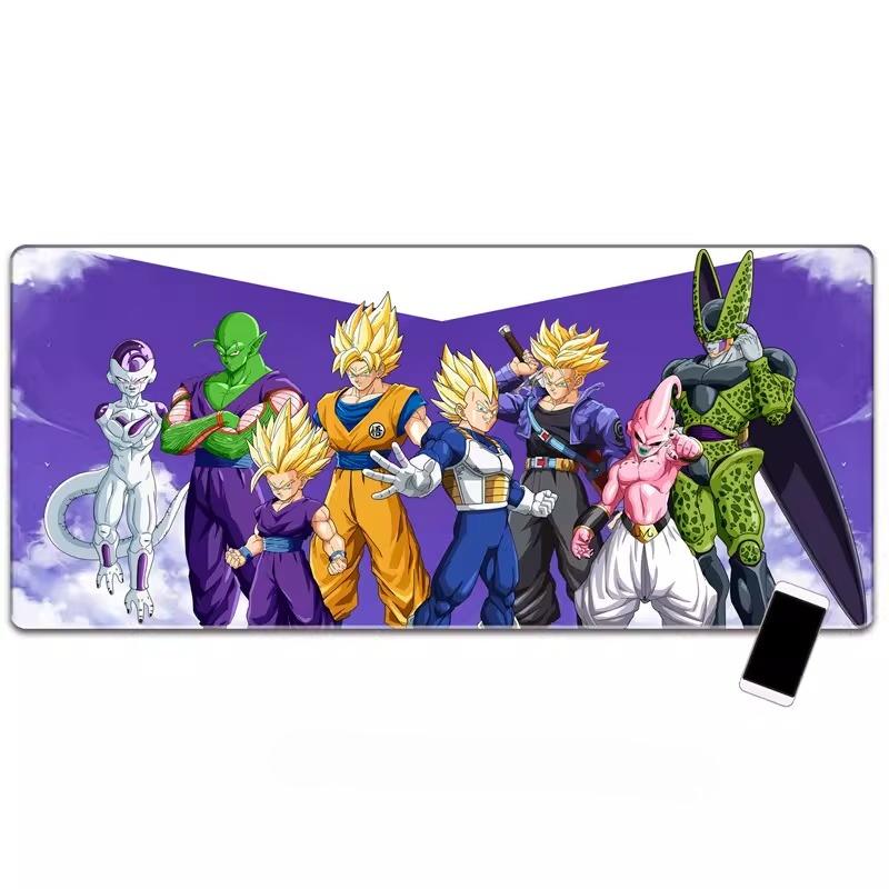 Super Popularna Seria Dragon Ball Son Goku Nadrukowana Skórzana Podkładka Pod Mysz Duża Z Obszytymi Krawędziami Podkładka na Biurko Pod Klawiaturę Komputerową Dzieci Uczą się Pisać Podkładka na Biurko