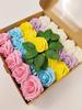 25 rosas artificiales de espuma de aspecto real de 8 cm con tallos, flores artificiales, ramos de novia para bodas, mesas de fiesta, decoraciones de balcón