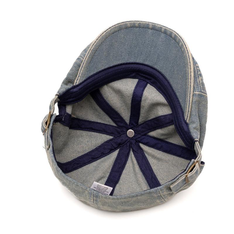 Vintage Denim Beret Women's Summer Cap Men's Forward Cap Newsboy Caps