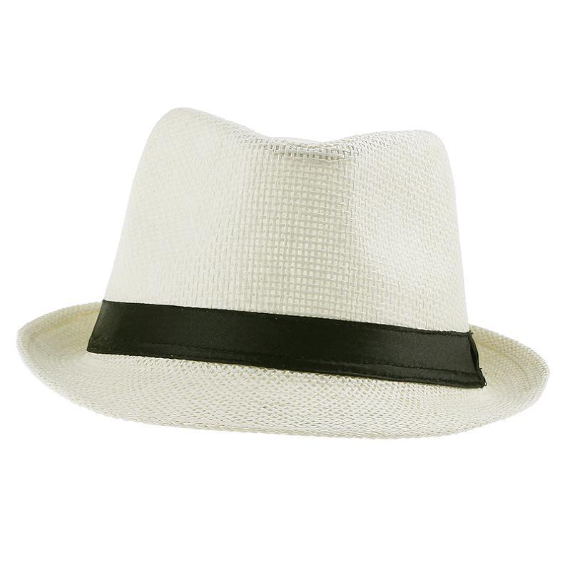 LNPBD Hot Unisex Women Men Fashion Summer Casual Trendy Beach Sun Straw Panama Jazz Hat Cowboy Fedora Hat Gangster Cap