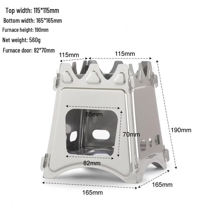 OLOEY Outdoor Camping Wood Stove with Grill