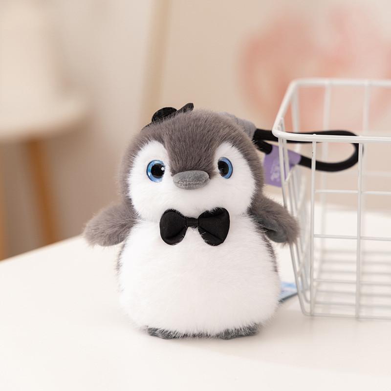 Penguin Plush Toy With Bowtie For Kids Cute Animal Stuffed Doll Gift For Children