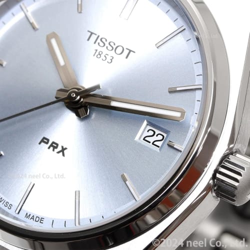 Tissot PRX Men's Watch with Bracelet and Light Blue Dial, Officially Imported, Model T1372101135100