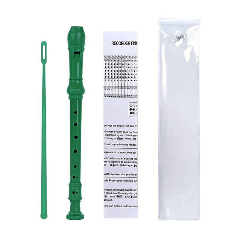 8-Hole Vertical Flute Set for Beginners Professional ABS Material with Cleaning Rod Orff Woodwinds Instrument Practice Recorders