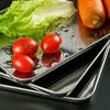Food Grade Stainless Steel Tray Rust Resistant Storage Metal Food Serving Plate Rectangular Food Organizer Baking Pastry Tray