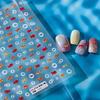 TENSOR Thin & Flexible Embossed Nail Stickers, TS-3758, Bubble Little Fish Design.