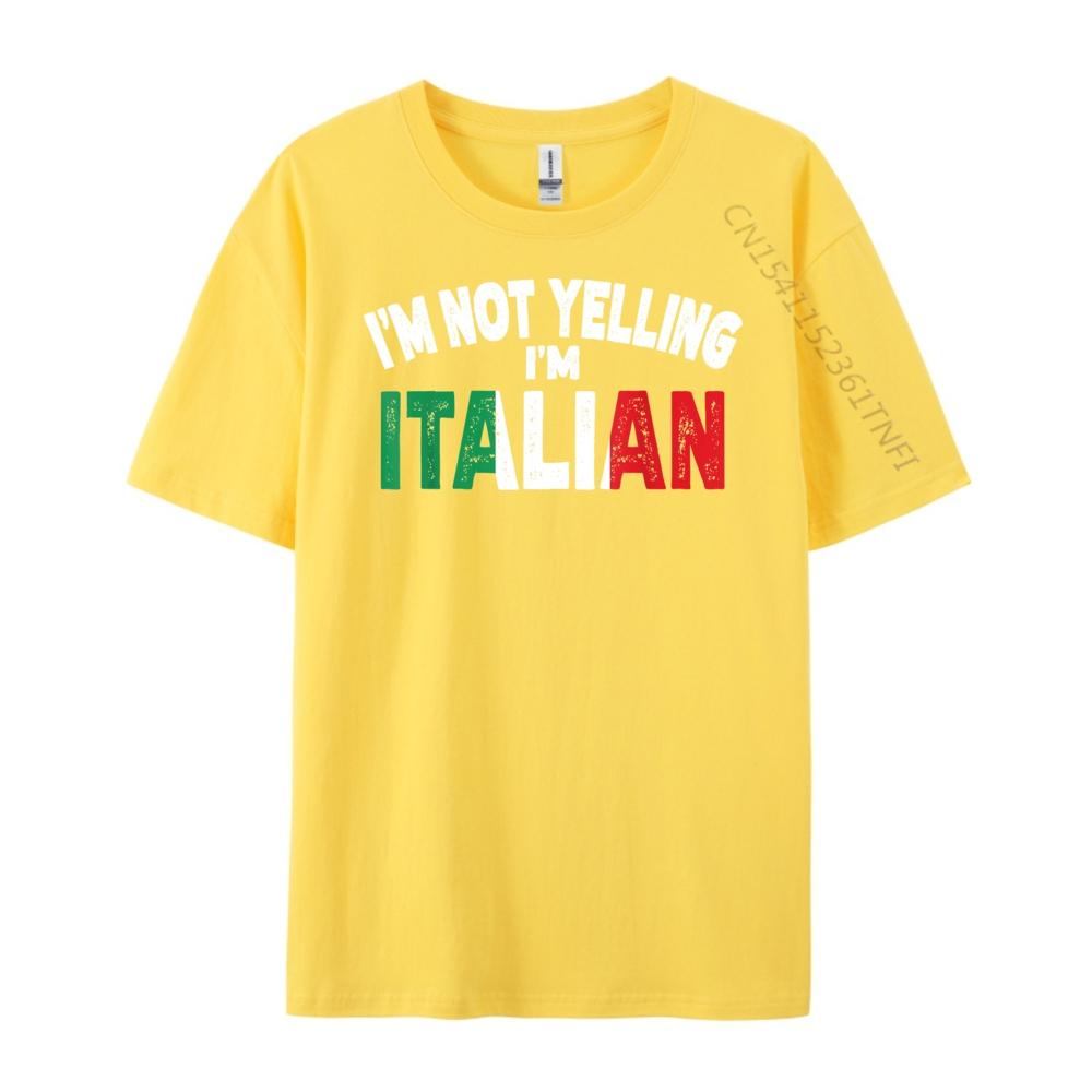 Ich schreie nicht, ich bin Italiener Lustiges italienisches Erbe Geschenk Luxus Designer WEICH Harajuku Übergroß Normal