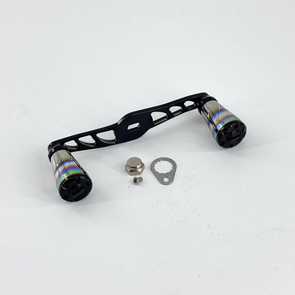 Full Metal Fishing Reel Crank Arm: Metal Handle Knob, DIY Lure Modification, Water Drop Design, Aluminum Alloy, Universal Electroplating Accessories