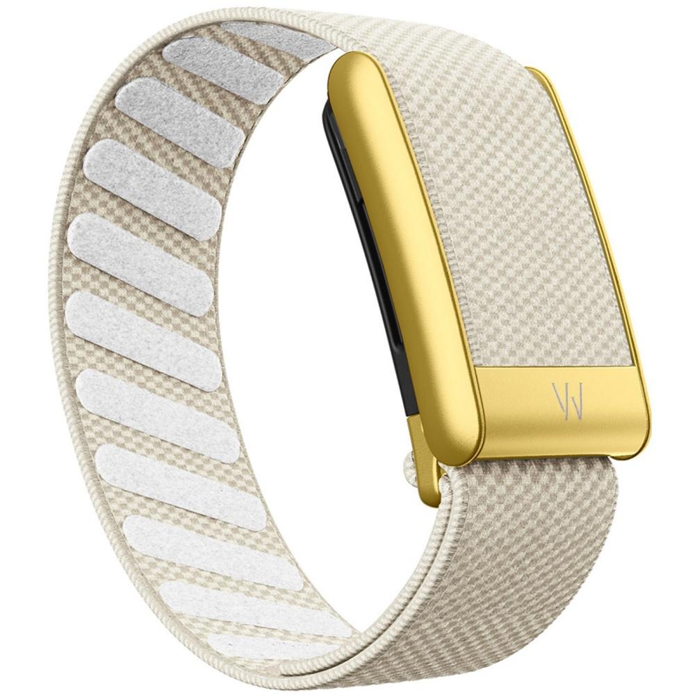 Suitable for Whoop 5.0 Wristband Strap, Nylon Woven Elastic Whoop MG Sports Replacement Strap, W Logo Gold Metal