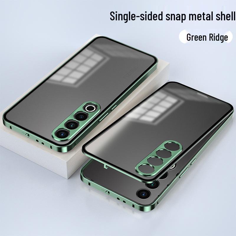 

Cross-Border Meizu 21 Note Snap-Button Metal Frame 21 Pro Phone Case with Mirror Protector Meizu 21 Frosted
