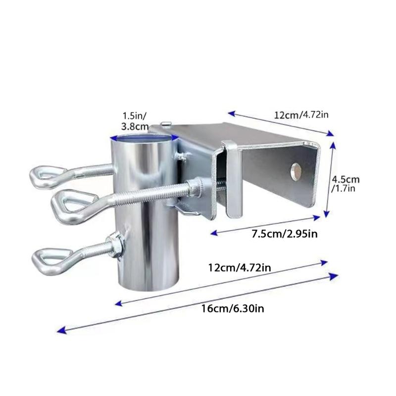 Deck Parasol Mount Space Saving Design for Balconies Courtyards Deck Railing Fit Up To 1.5 Inch Umbrellas