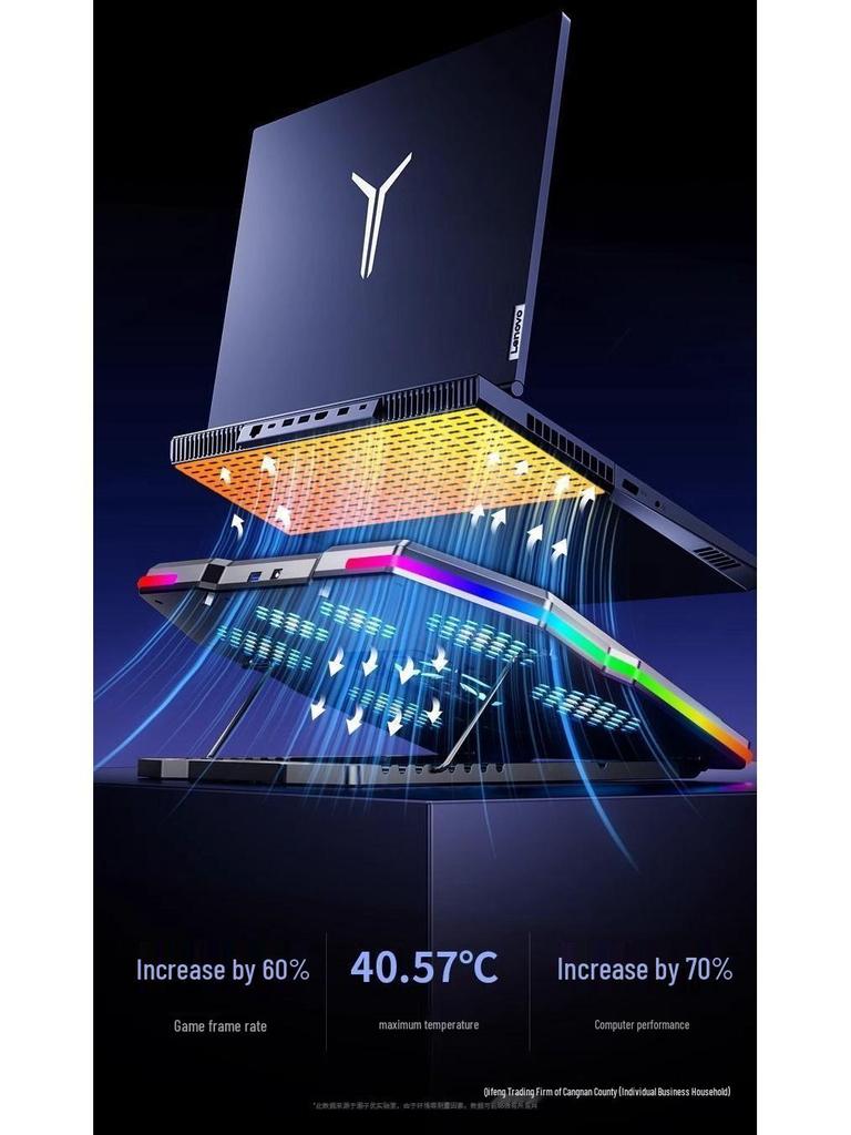 Premium Dual-System Gaming Laptop Cooler with Semiconductor Fan