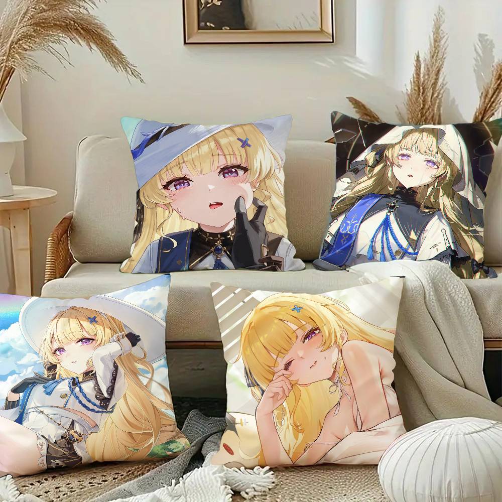 Phoebe Hot 3D Game Wuthering Waves Pillow Case Square Pillow Bedroom Sofa Leisure Comfort Cushion Car Home Decoration