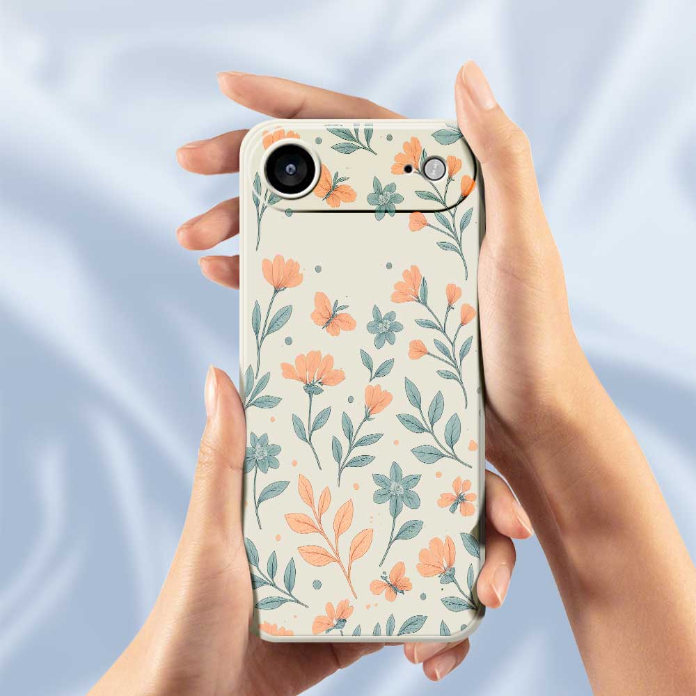 For iPhone 17 Air Case Yellow Flowers Pattern Printing Straight Edge TPU Phone Back Cover