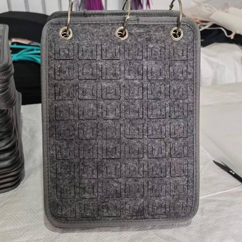 Fashionable Felt Jewelry Organizers Books Portable Travel Earring Necklace Rings Storage Case Jewelry Accessory