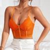 Neuer heißer Mädchen Streetwear Hohl Einfach Mehrfarbig Sexy BH und Weste