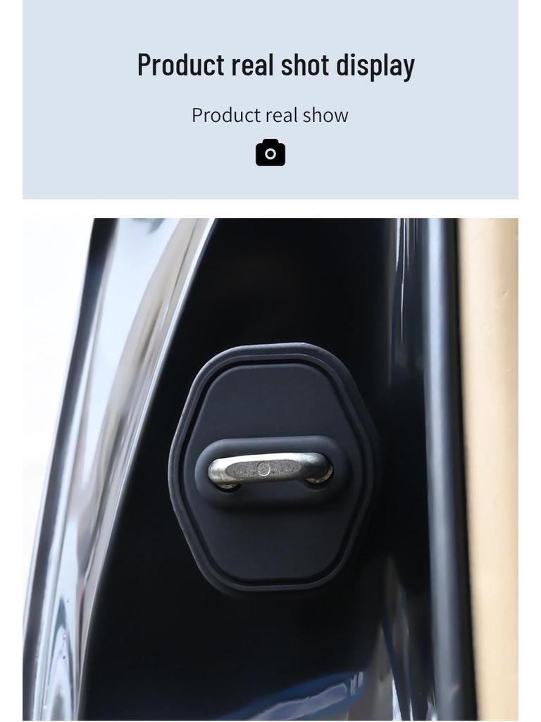 Compatible Silicone Shock-Absorbing Decorative Stickers for Wenjie M5/M7/EV/M9 Door Lock Latch Covers.