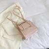 Solid Color Simple Women'S Shoulder Messenger Bag Niche Design Versatile Casual Double Shoulder Small Square Bag